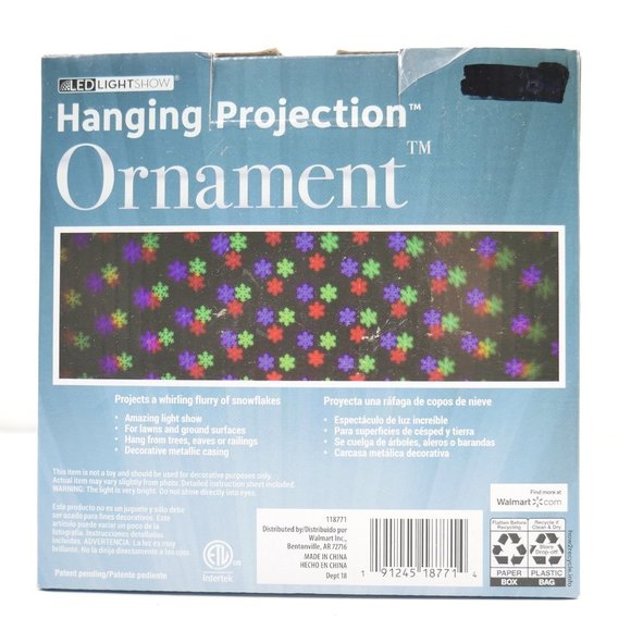 SnowFall Multicolor LED Lightshow Hanging Projection Christmas Ornament Outdoor - Picture 5 of 6